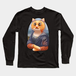 Meowy Lisa (no text) Long Sleeve T-Shirt